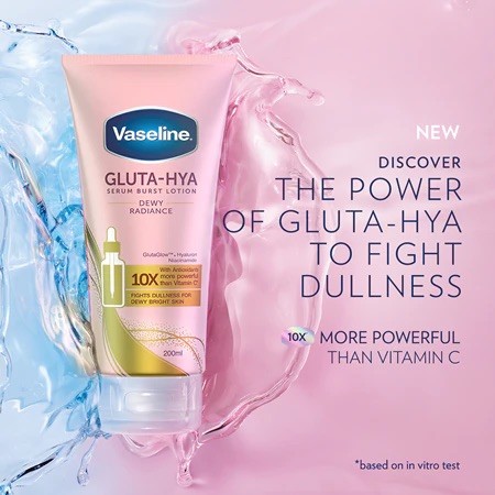 Vaseline Gluta-Hya – Lotion Sérum Dewy Radiance – visuel de présentation