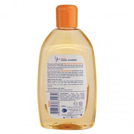 Silka Lotion Nettoyante Visage Papaye 150 ml – dos du flacon