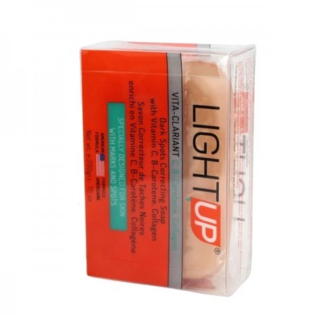 Light Up – Savon Exfoliant 200 g – emballage vue de biais
