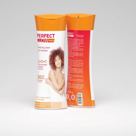 Perfect Glow – Lait de Beauté à la Carotte 300 ml – flacons vue de face et de dos