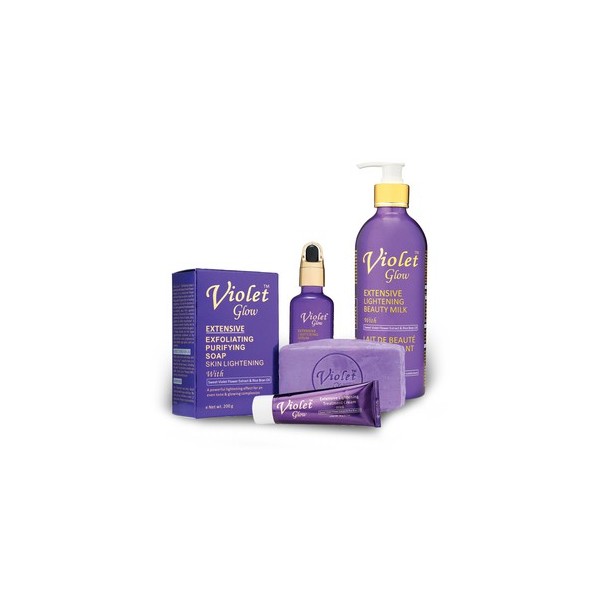 Violet Glow – Kit Éclaircissant Intensif 4 Produits