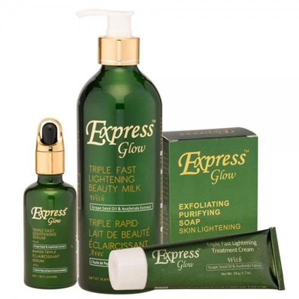 Express Glow – Kit Éclaircissant Triple Rapide 4 Produits