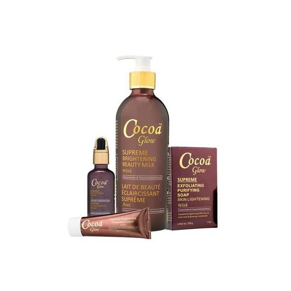 Cocoa Glow – Kit Éclaircissant Suprême 4 Produits